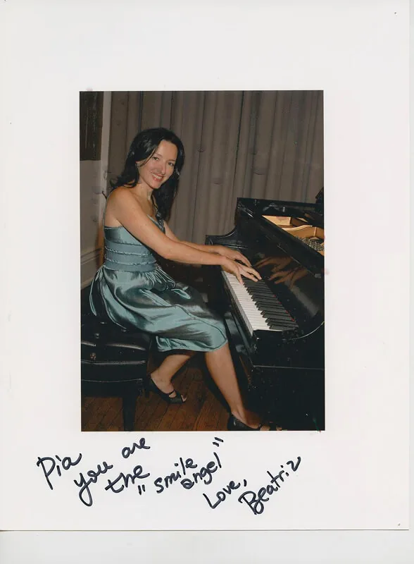 Signed photograph on Dr. Pia's press wall, photograph 27